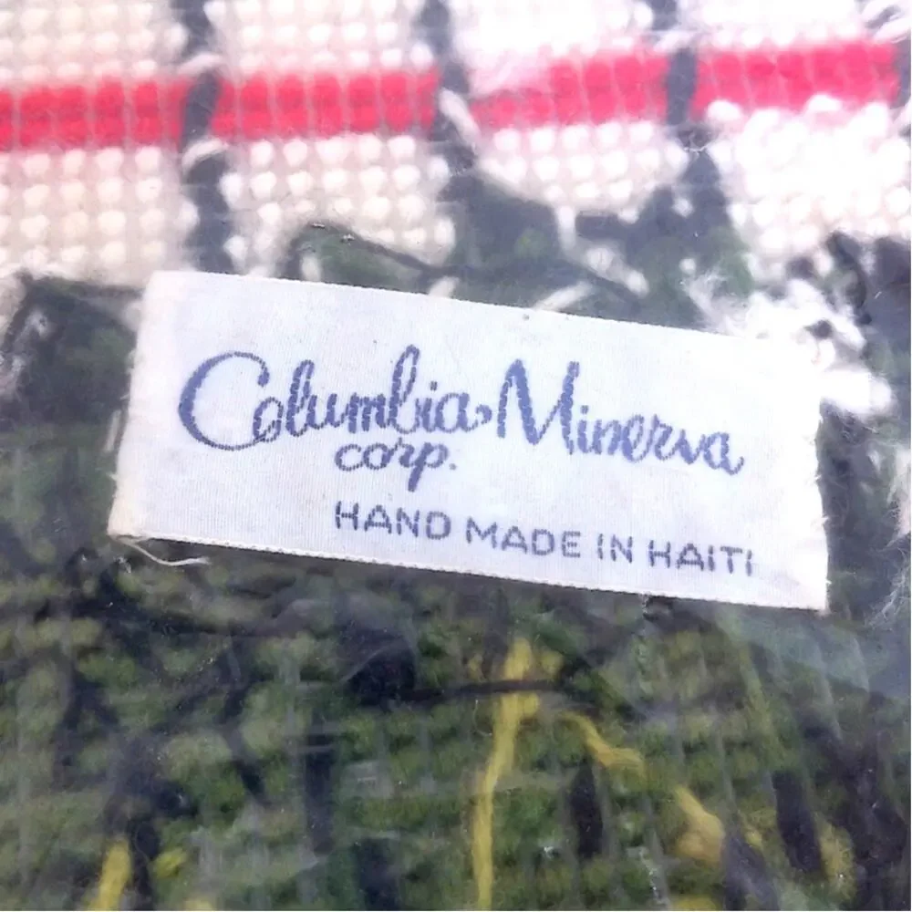 Columbia Minerva Asparagus Needlepoint Vintage Finished 1970s Kitchen Wall Art